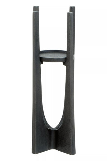 Dante Small Washed Grey Finish Candle Holder