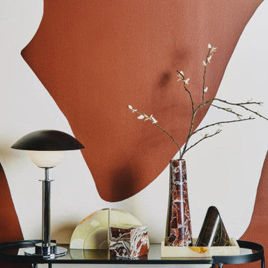 Salmo Red Marble Tapered Vase