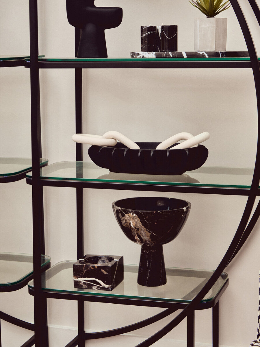 Salmo Square Black Marble Bowl