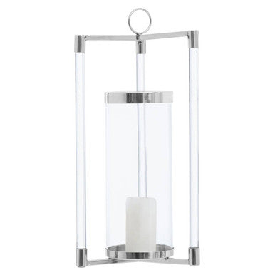 Large Silver Finish Lantern | Franklin