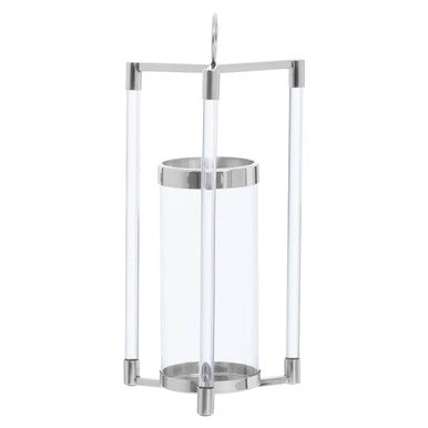 Large Silver Finish Lantern | Franklin