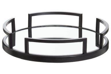 Cruzar Matte Black Mirrored Tray