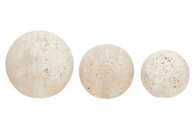 Travertine Set of 3 Deco Balls | Tibor