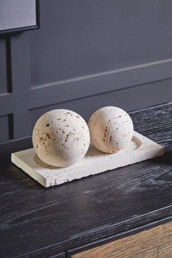 Travertine Set of 3 Deco Balls | Tibor