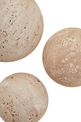 Tibor Travertine Set of 3 Deco Balls