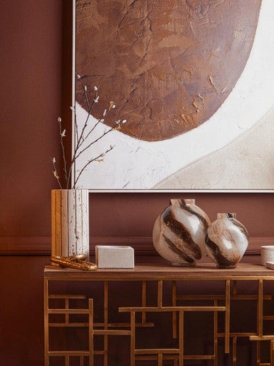 Travertine Square Decorative Bowl | Tibor