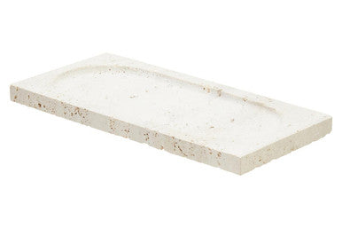 Tibor Travertine Rectangular Decorative Tray