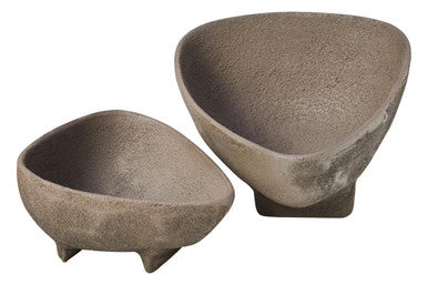 Set of 2 Textured Grey Bowls | Deriva