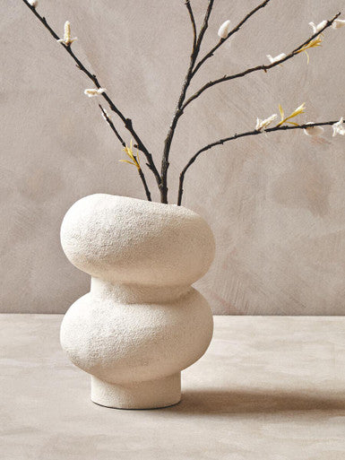 Dunas Small Textured White Bubble Vase