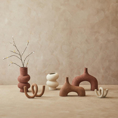 Dunas Small Textured White Bubble Vase