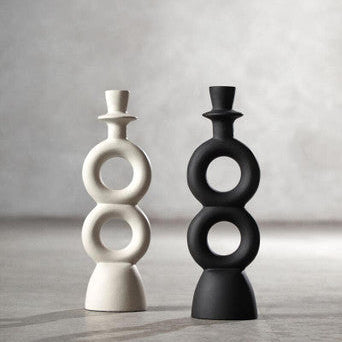 Hapax Large Black Candle Holder