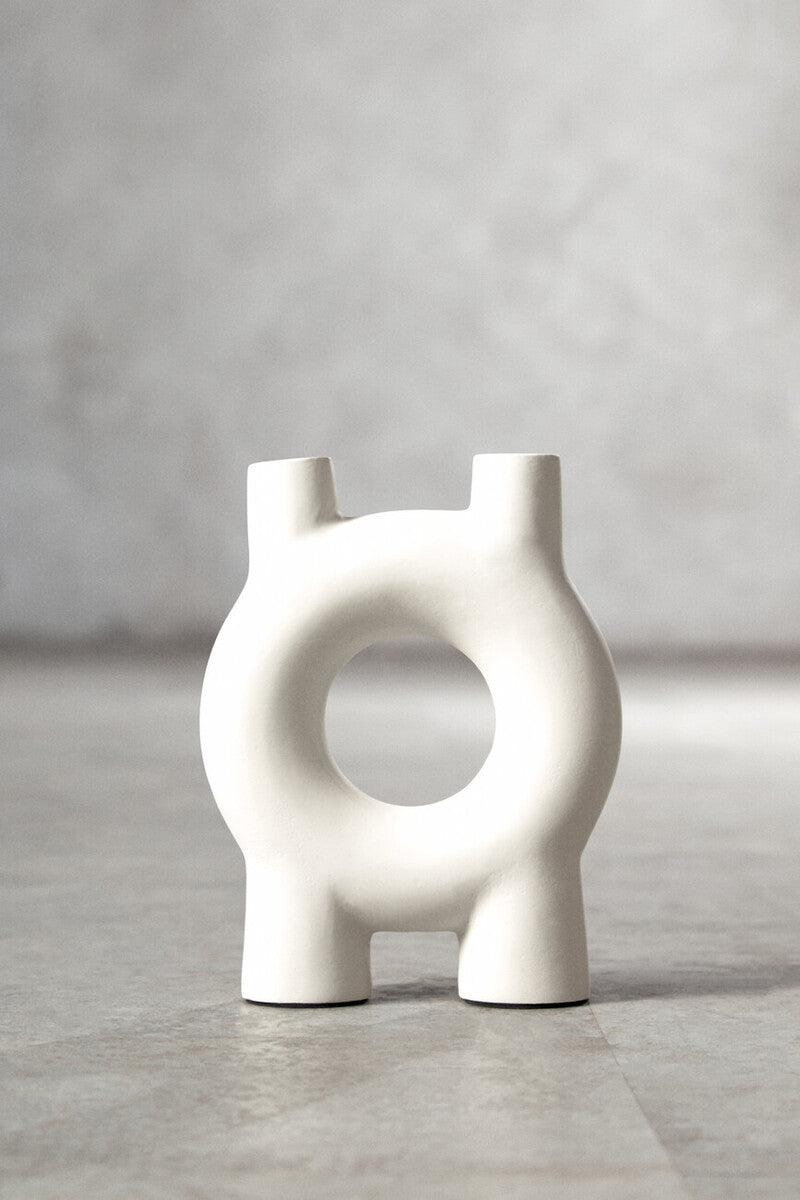 Hapax Small Cream Candle Holder