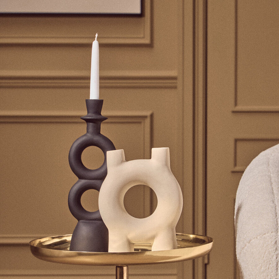 Hapax Small Cream Candle Holder