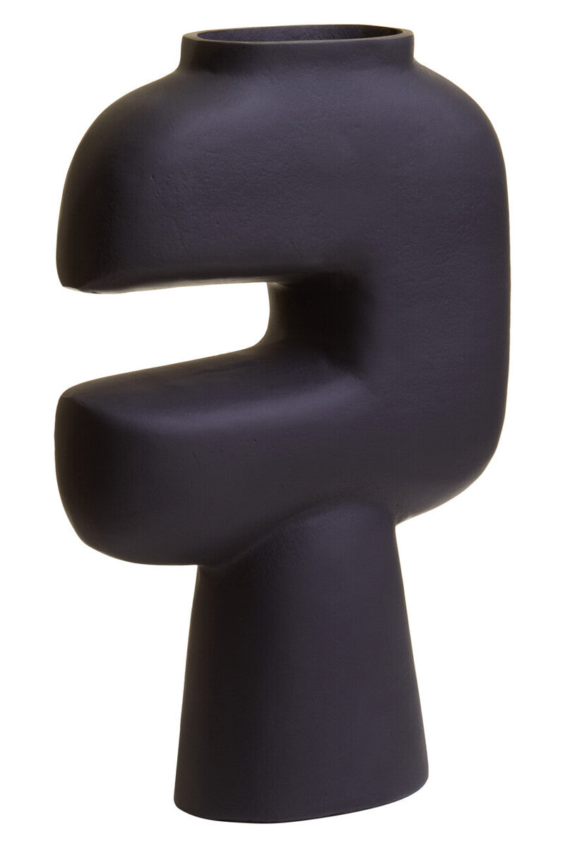 Hapax Abstract Small Black Vase