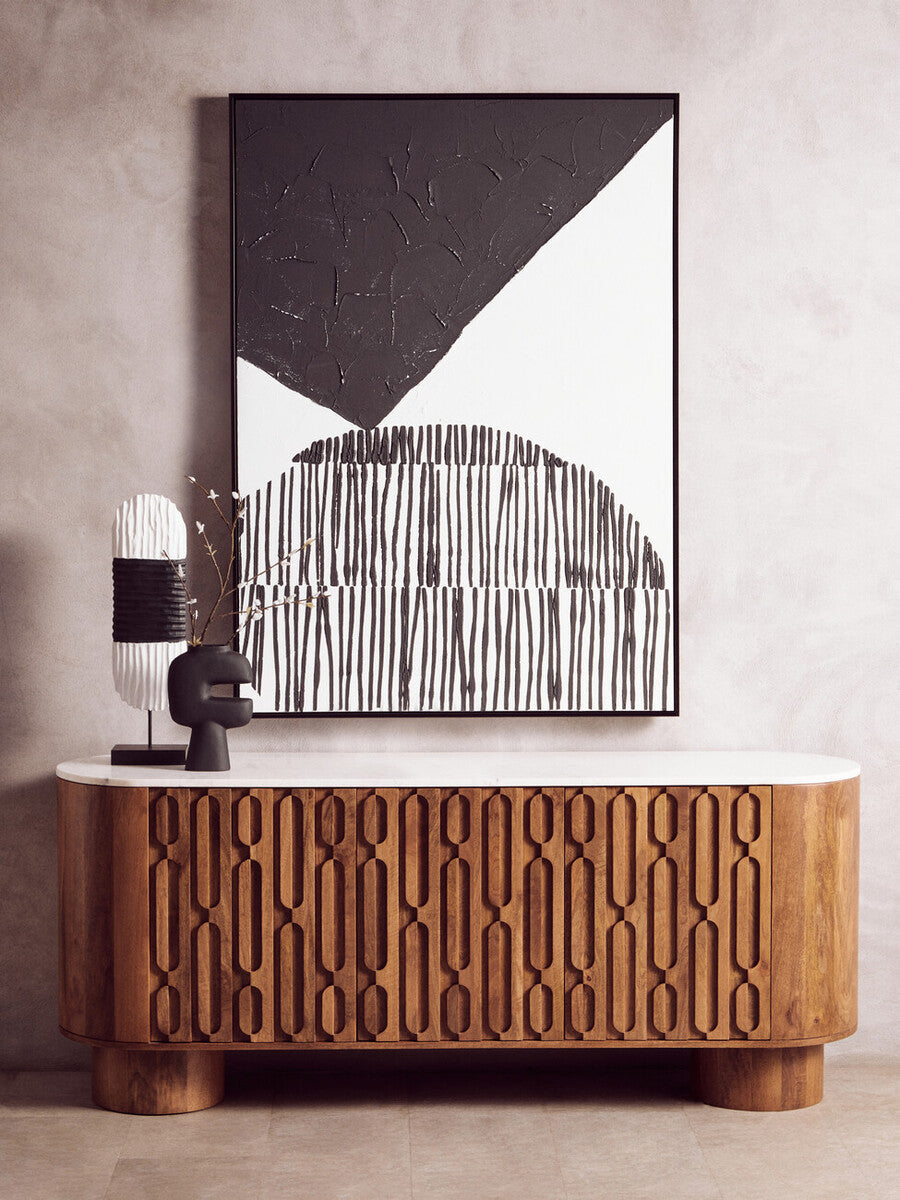 Hapax Abstract Small Black Vase