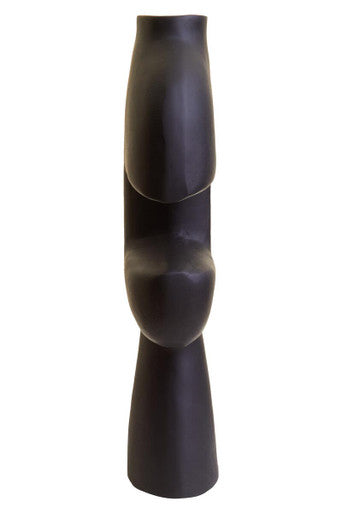 Hapax Abstract Large Black Vase