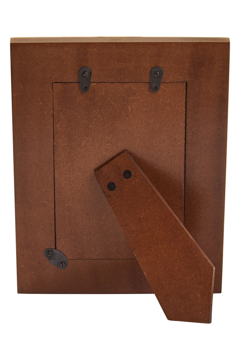 Decio 4In X 6In Cream And Brown Finish Photo Frame