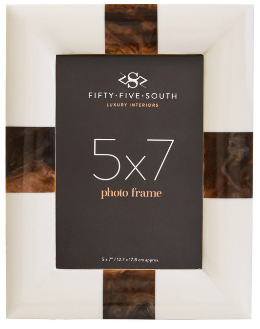Decio 5 X 7In Cream And Brown Photo Frame
