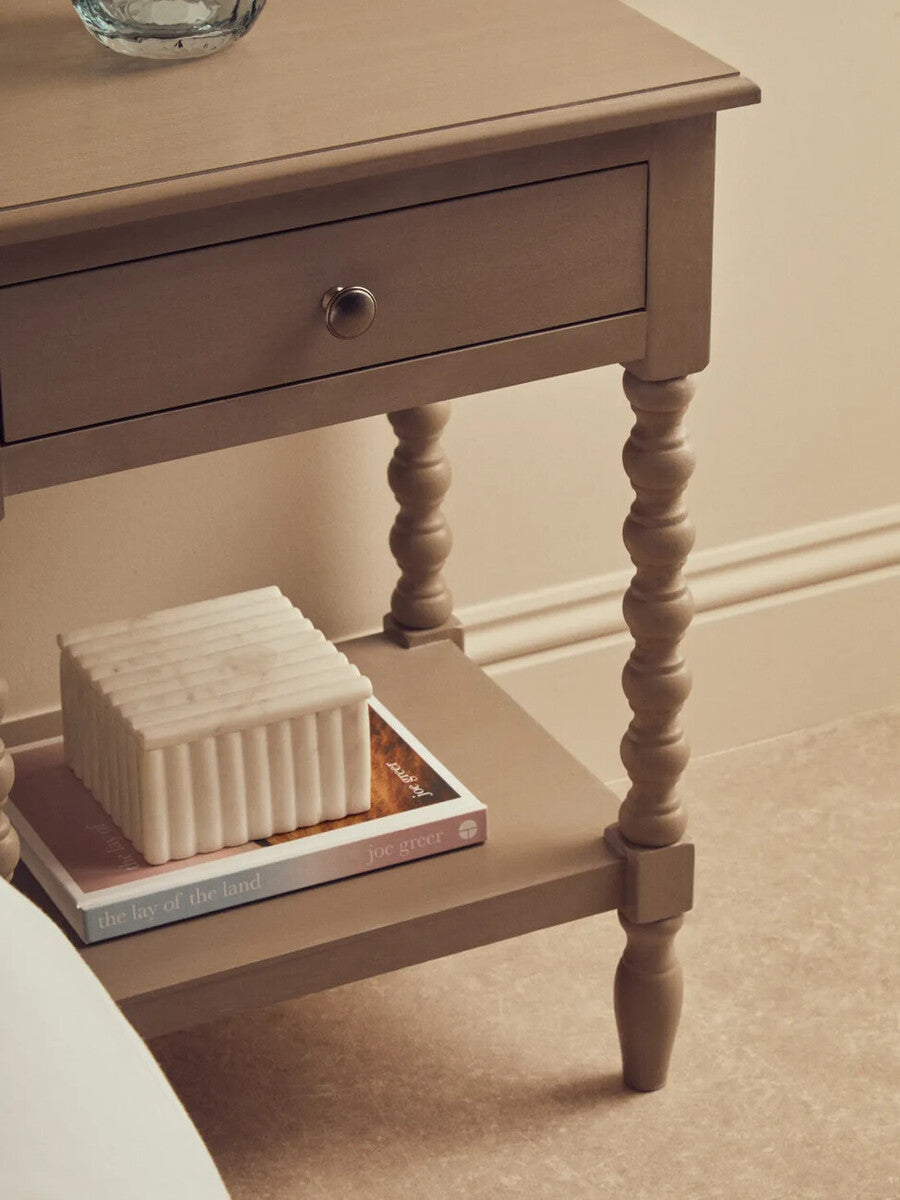 Savio Square White Fluted Marble Box