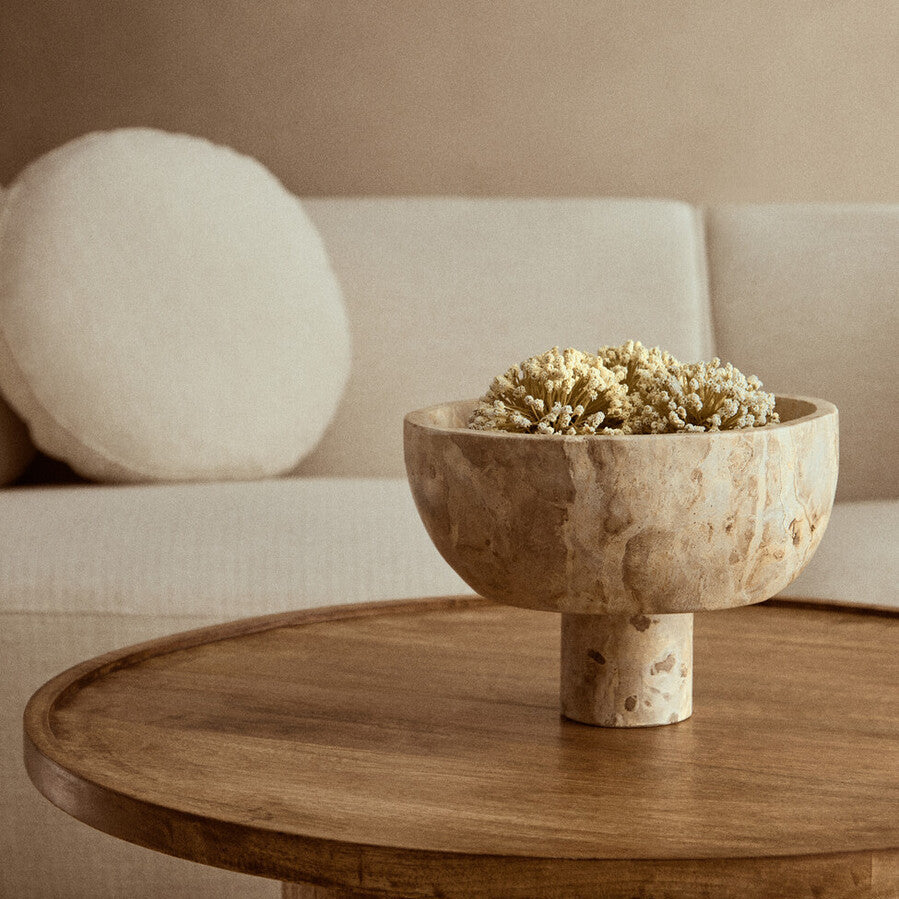 Chocolate Marble Pedestal Bowl | Santino