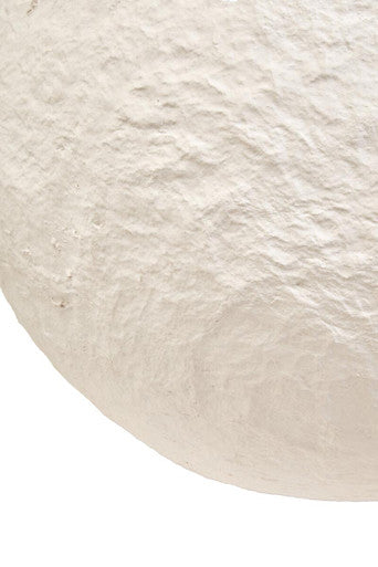 Sanai Cotton Mache Large White Round Vase