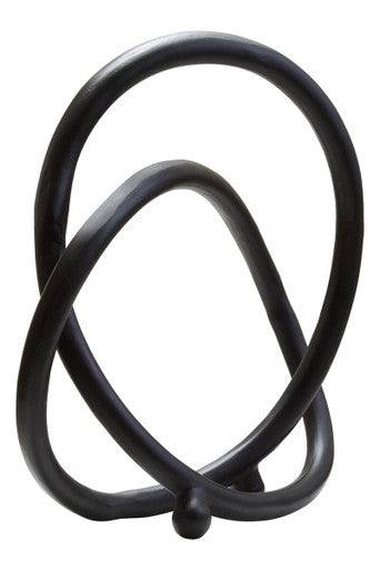 Prato Matt Black Nickel Finish Twist Sculpture