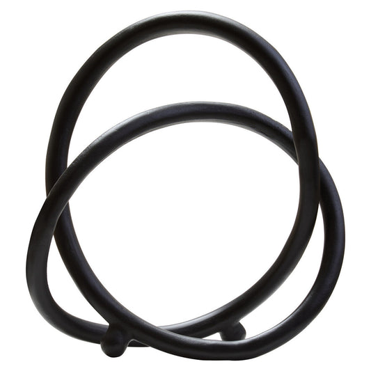 Prato Matt Black Nickel Finish Twist Sculpture