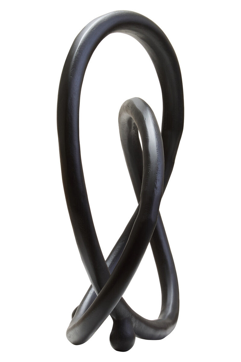 Prato Matt Black Nickel Finish Twist Sculpture