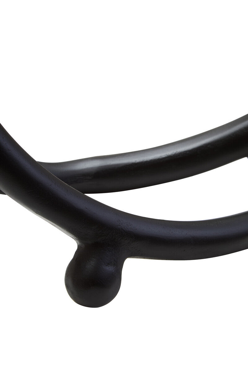 Prato Matt Black Nickel Finish Twist Sculpture