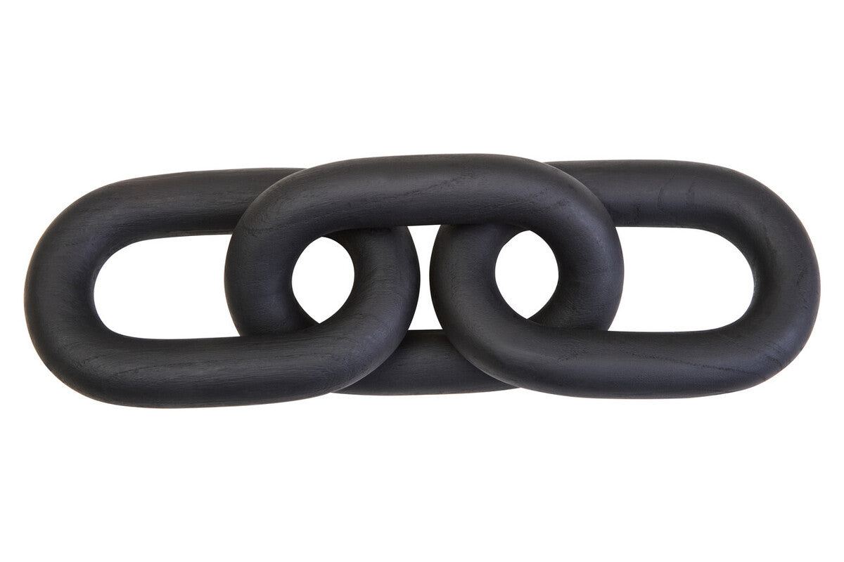 Black Wood 3 Link Chain Decor | Cato