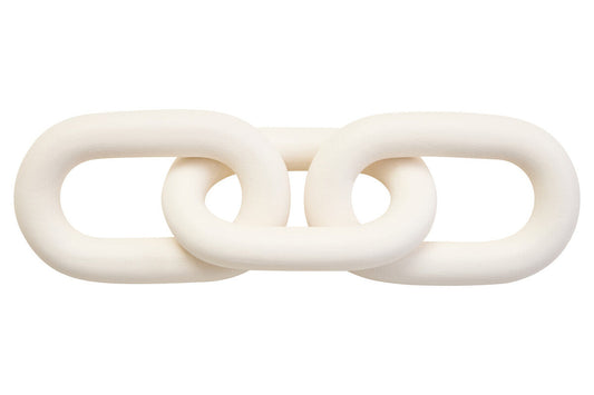 White Wood 3 Link Chain Decor | Cato
