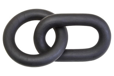 Cato Black Wood Two Link Chain Decor