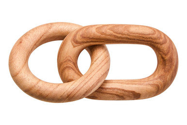 Cato Natural Wood Two Link Chain Decor