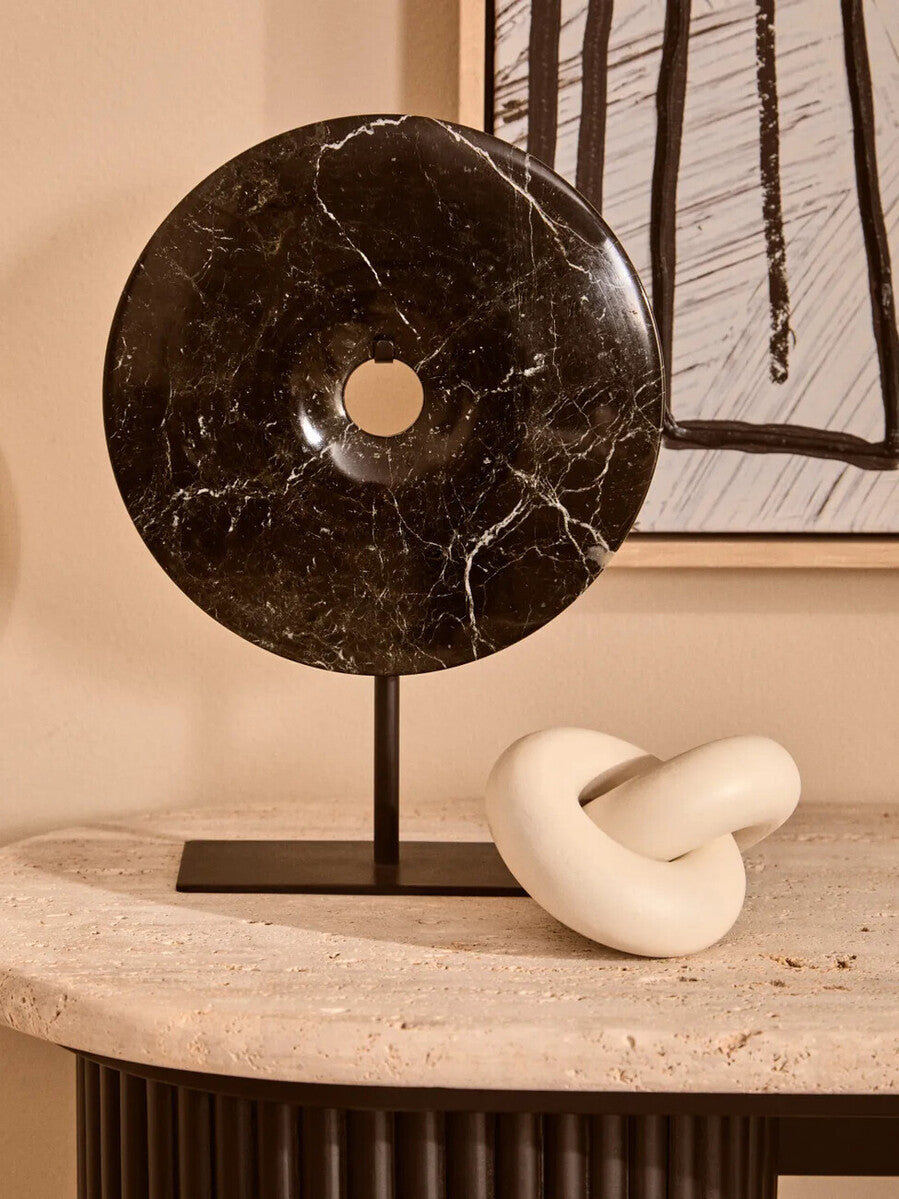 Cato White Wood Small Knot Decor