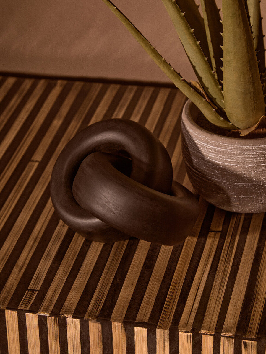Black Wood Large Knot Decor | Cato