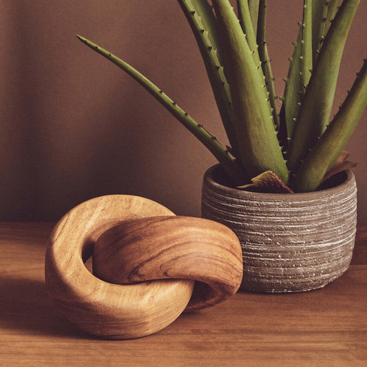 Cato Natural Wood Knot Decor
