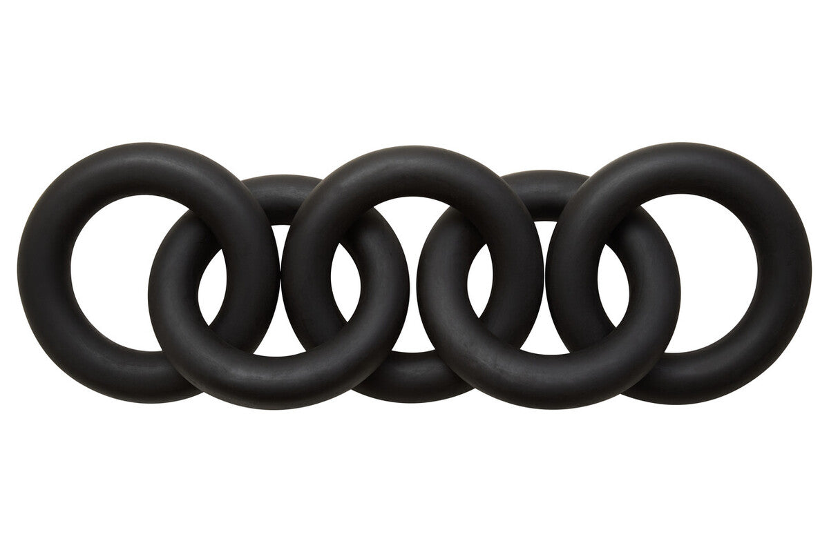 Cato Black Wood Five Link Chain Decor