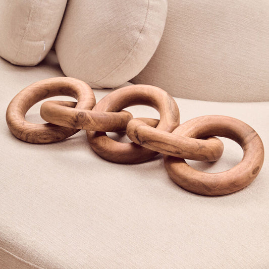 Cato Natural Wooden 5 Link Floor Decor Chain