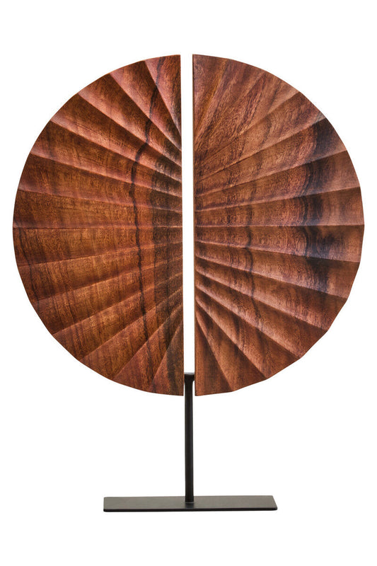 Westo Brown Wood Sculpture With Black Base