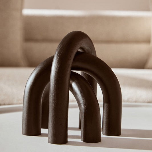 Black Wood Arch Sculpture | Cato