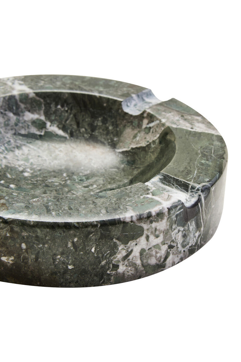 Zoro Black And White Veined Marble Ashtray