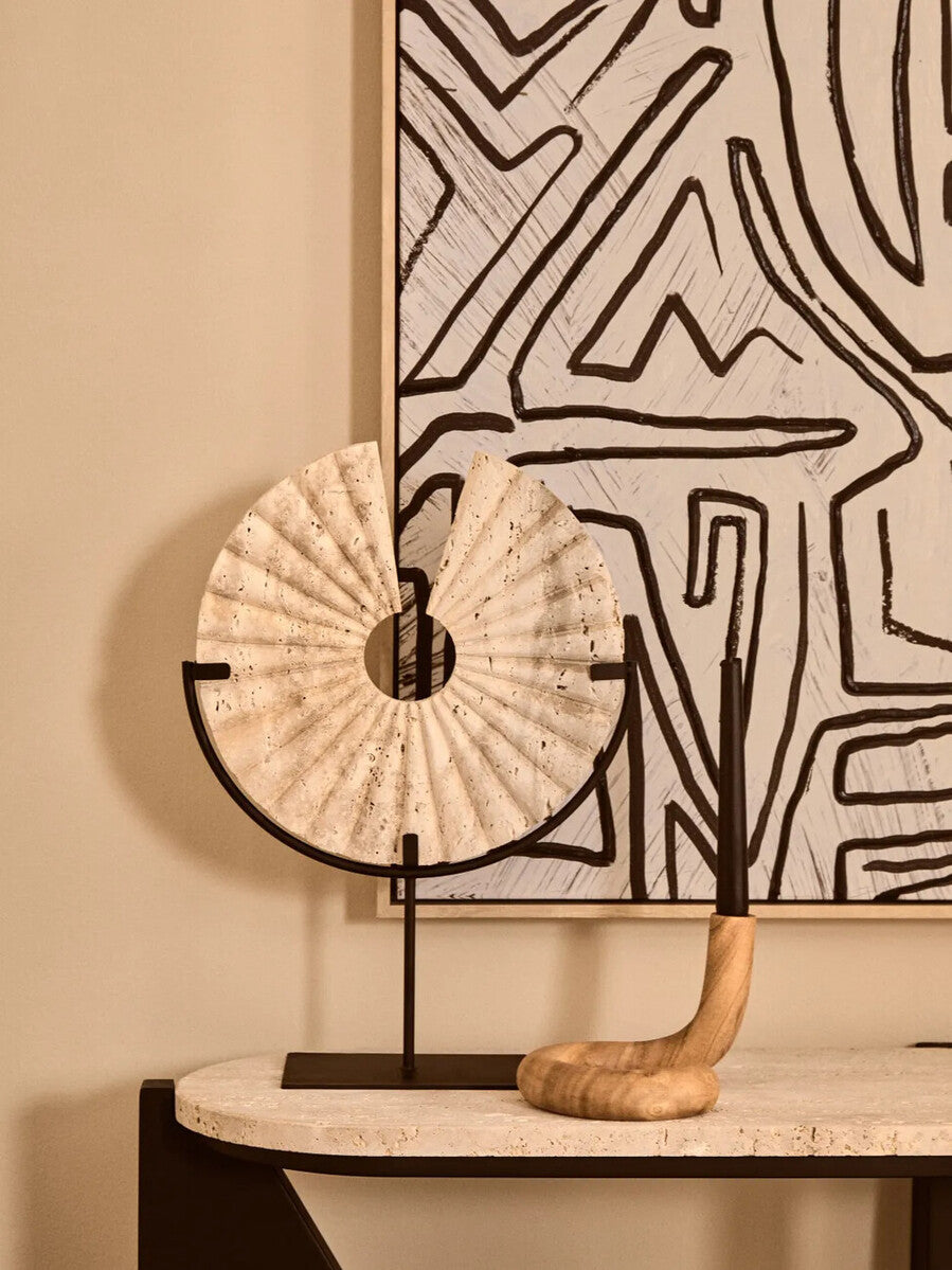 Natural Wood Candle Holder | Arlo