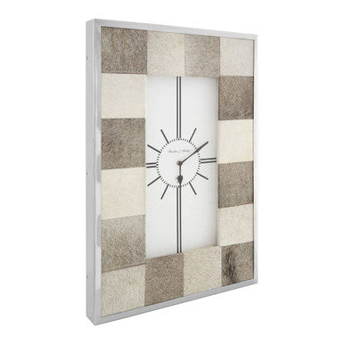 Kensington Townhouse Leather Patchwork Wall Clock