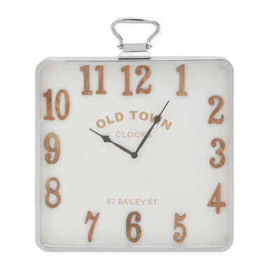 Pocket Style Square Wall Clock | Hampstead