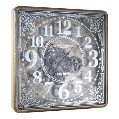 Carlin Antique Gold Square Wall Clock
