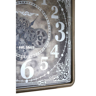 Carlin Antique Gold Square Wall Clock