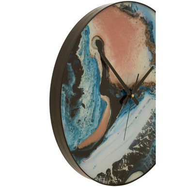 Celina Pink And Blue Wall Clock