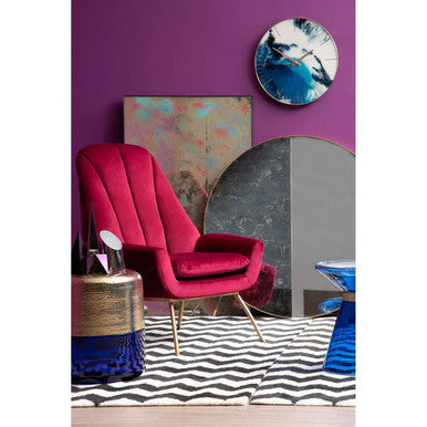 Celina Blue Abstract Wall Clock