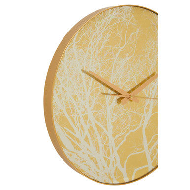 Celina Gold Finish Branch Design Wall Clock