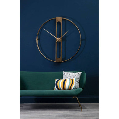 Beauly Gold Finish Dual Ring Wall Clock